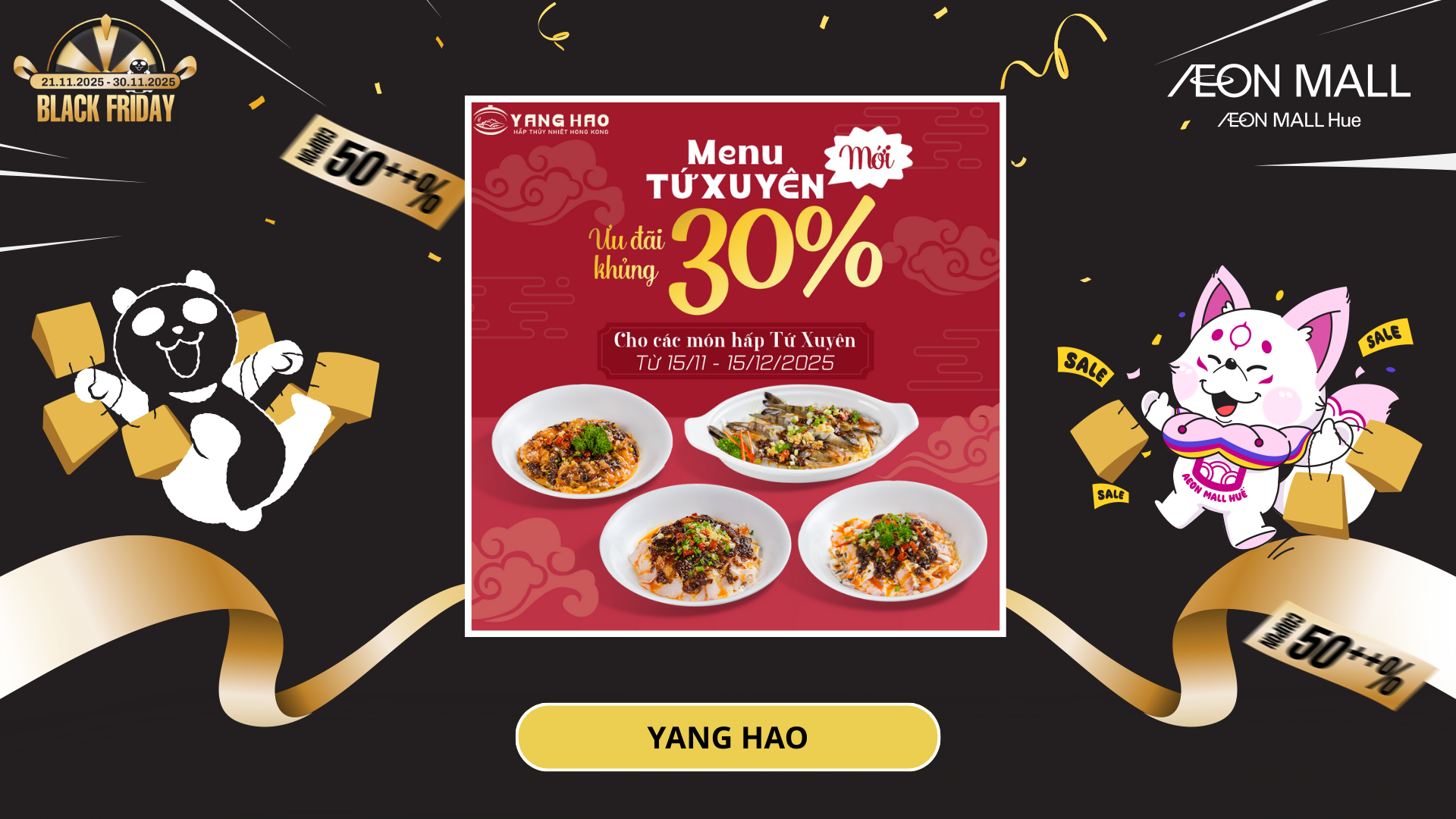 BÙNG VỊ CAY TÊ: MỪNG RA MẮT MENU TỨ XUYÊN MỚI - YANG HAO GIẢM NGAY 30%!