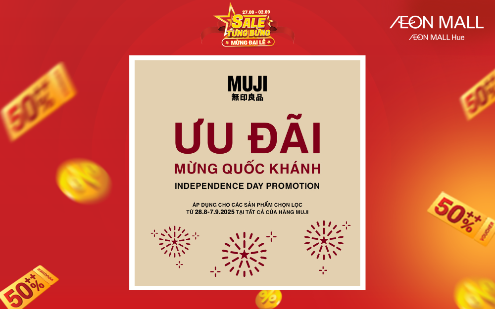 Hòa cùng không khí kỷ niệm 80 năm Quốc khánh Việt Nam với ưu đãi đến từ MUJI!
