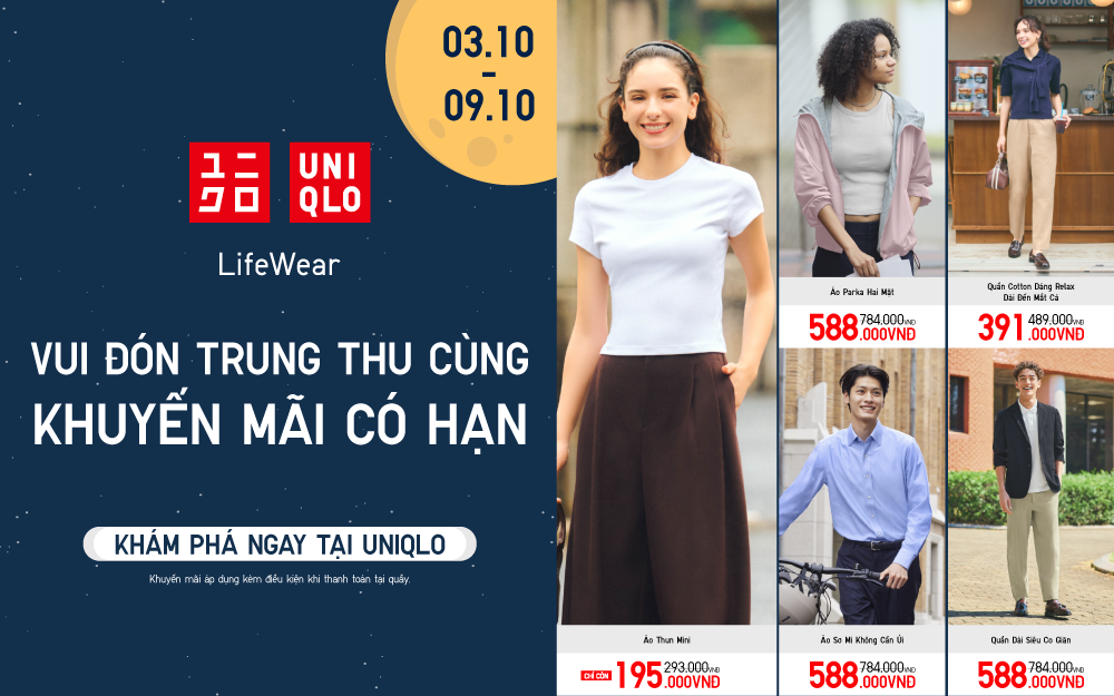 ƯU ĐÃI ĐÓN TRUNG THU TẠI UNIQLO 03.10 - 09.10