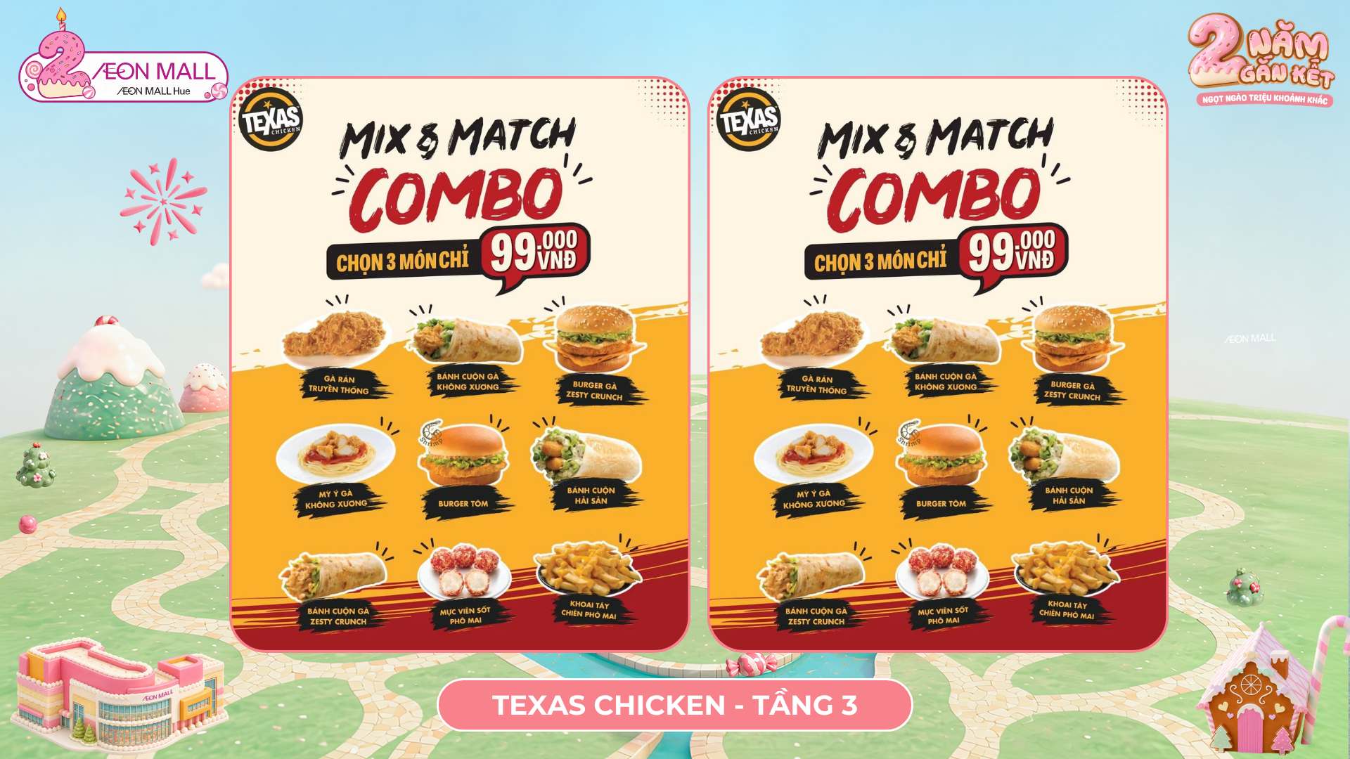 ghé Texas Chicken chốt đơn combo Mix & Match