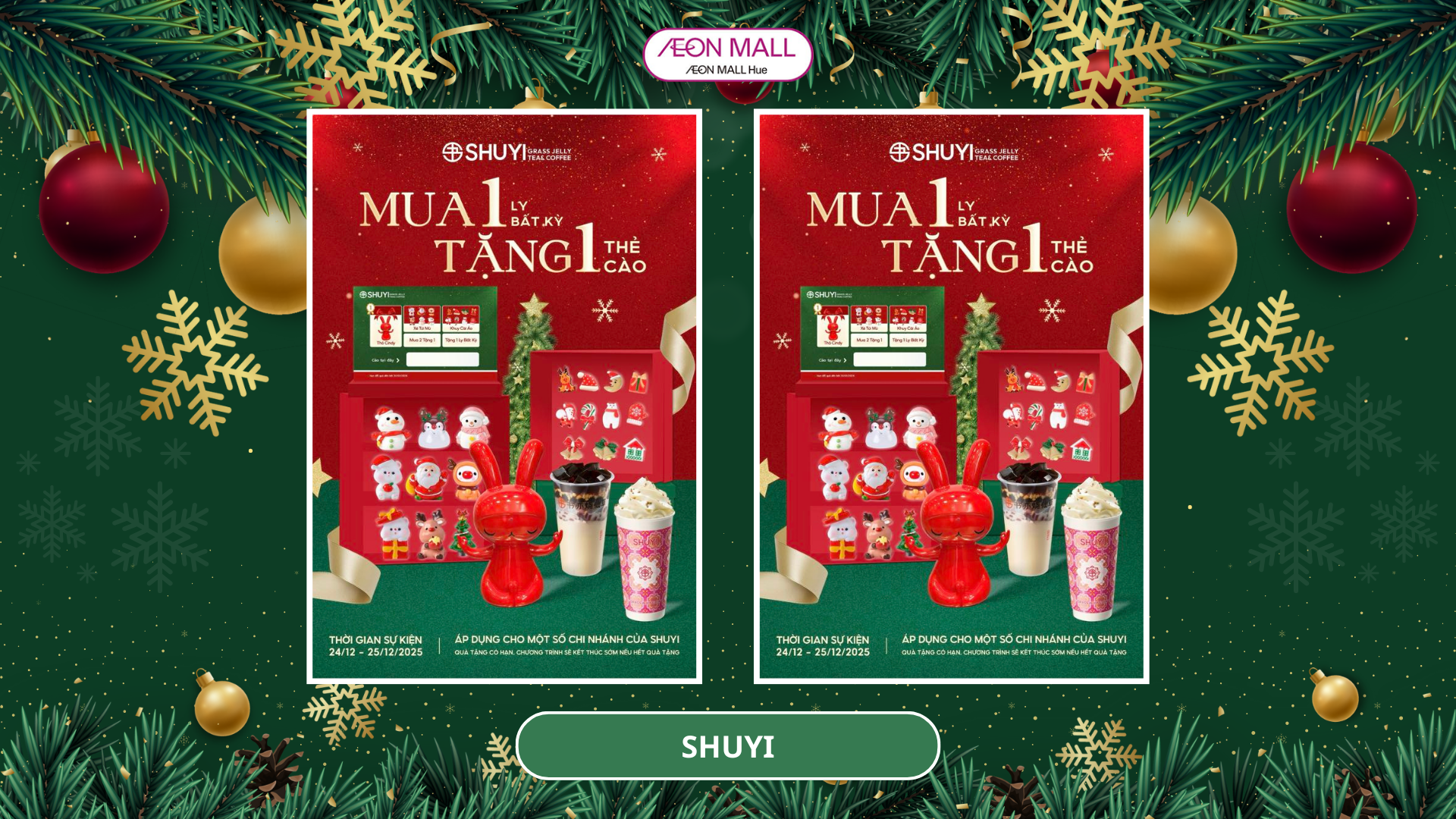 GIÁNG SINH THÊM VUI MUA NƯỚC TRÚNG QUÀ CÙNG SHUYI
