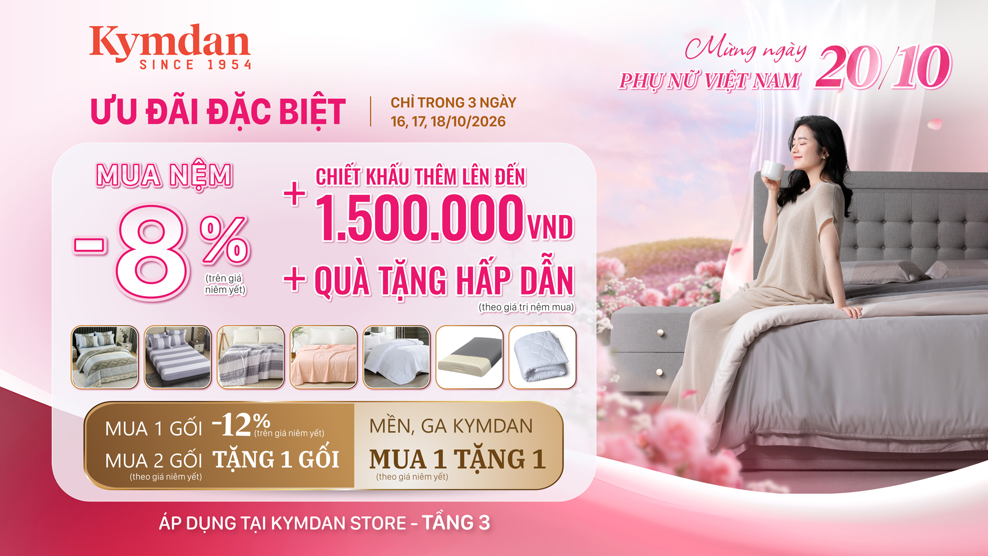 3 NGÀY ĐẶC BIỆT TẠI KYMDAN – MỪNG NGÀY PHỤ NỮ VIỆT NAM 20/10