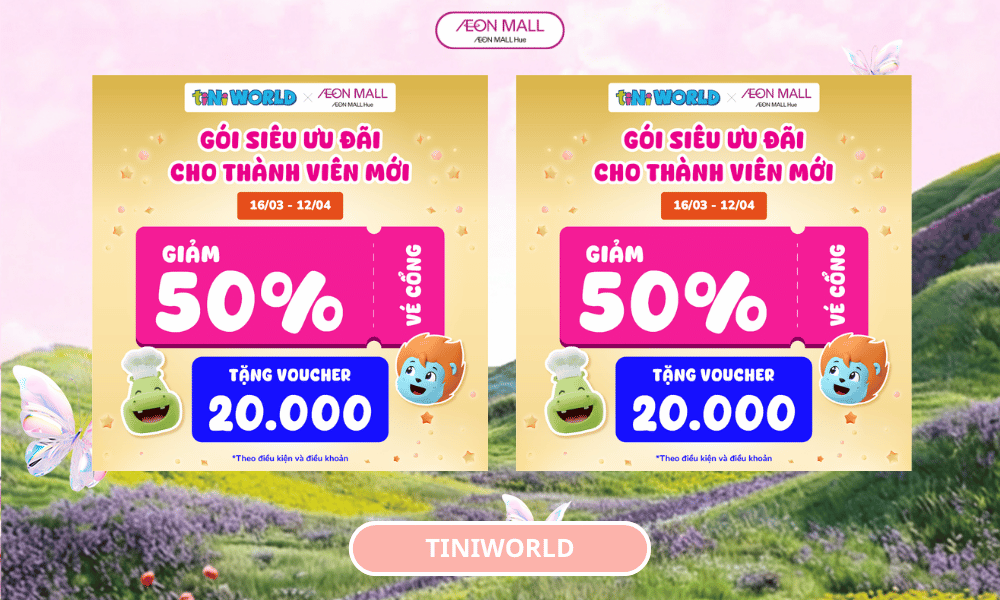 TIN VUI CHO BA MẸ: TINIWORLD GIẢM 50% CHO THÀNH VIÊN MỚI!