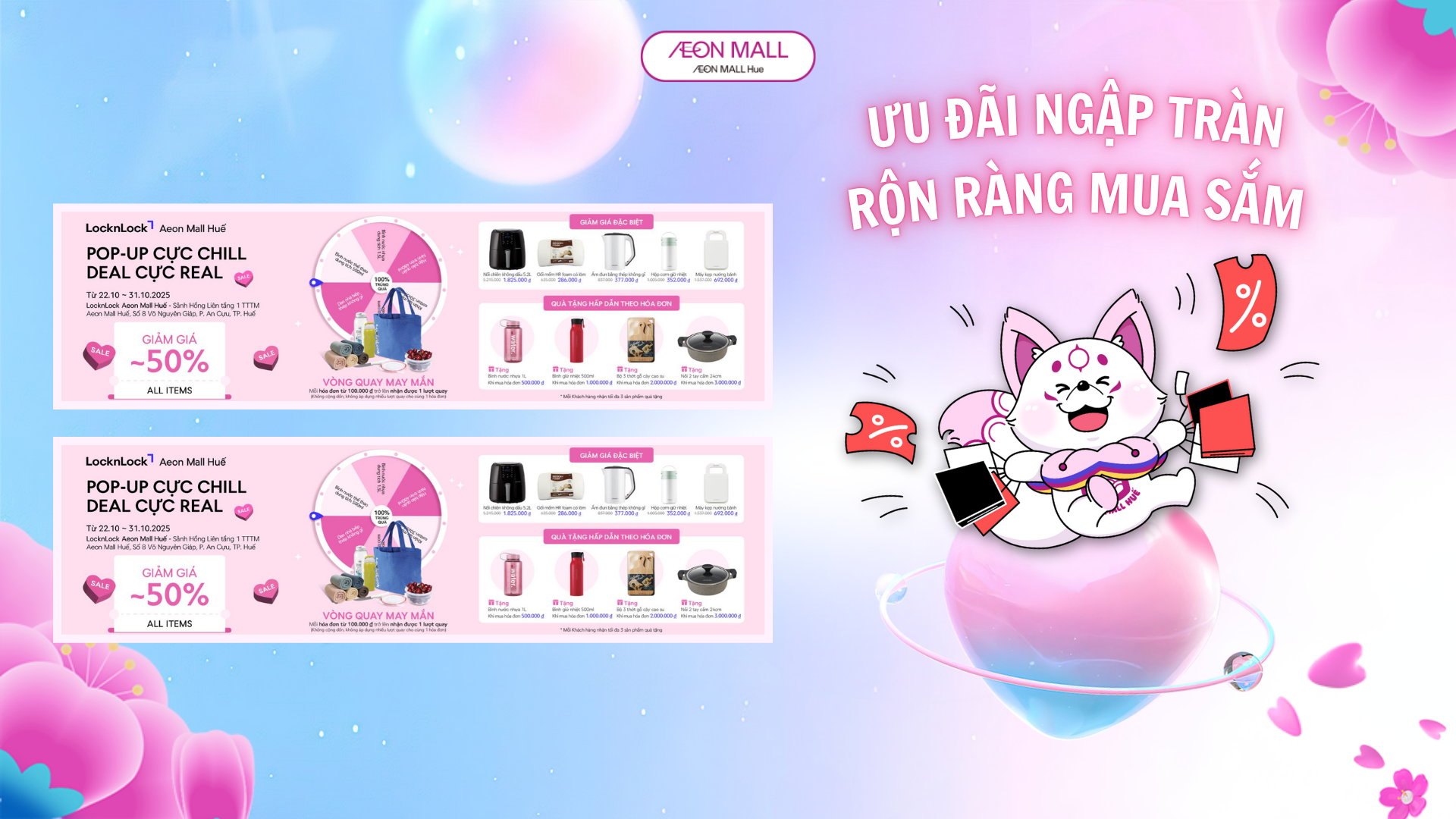 LocknLock x AEON MALL Huế | POP-UP CỰC CHILL, DEAL CỰC REAL