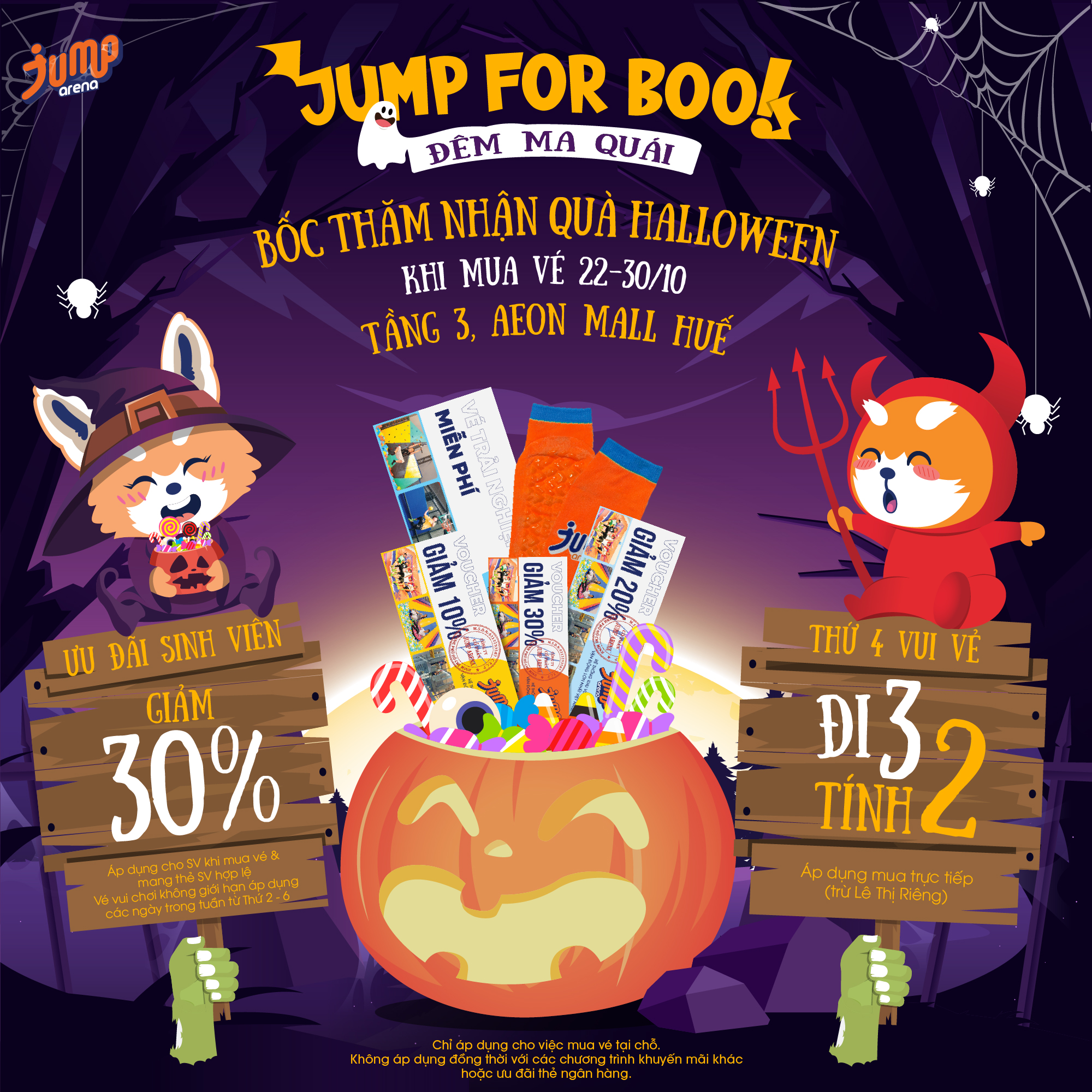 HALLOWEEN ĐẾN JUMP ARENA GIẢM GIÁ CỰC HỜI