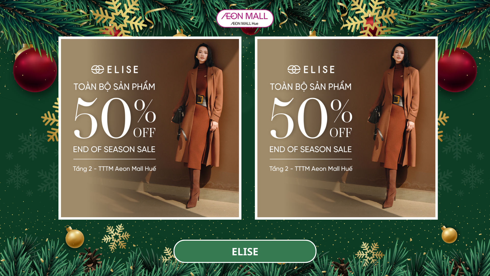 ELISE YEAR-END SALE GIẢM GIÁ LÊN ĐẾN 50% TOÀN BỘ CỬA HÀNG