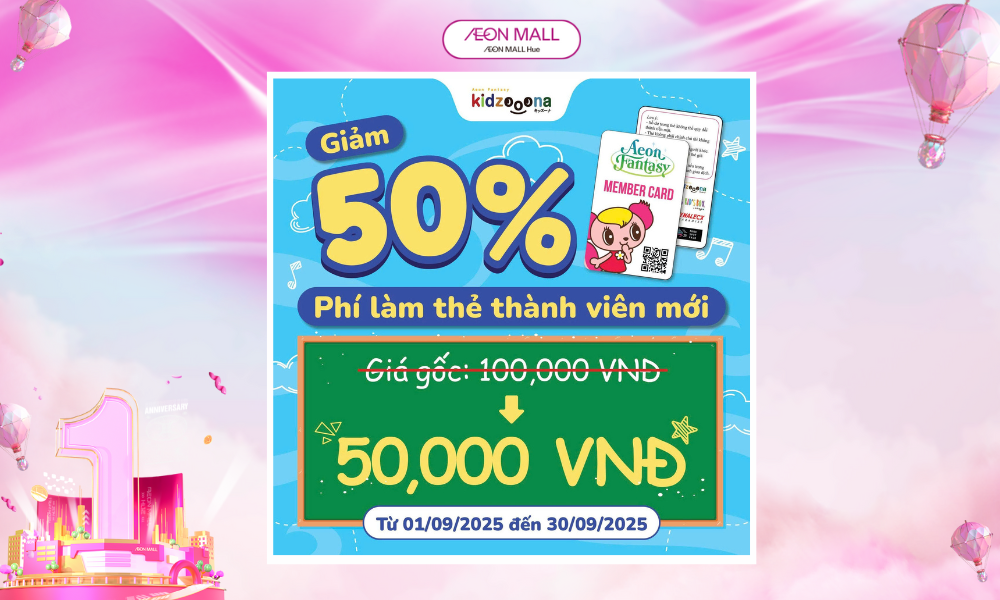 CHƯƠNG TRÌNH KHUYẾN MÃI ĐẶC BIỆT TẠI KIDZOOONA