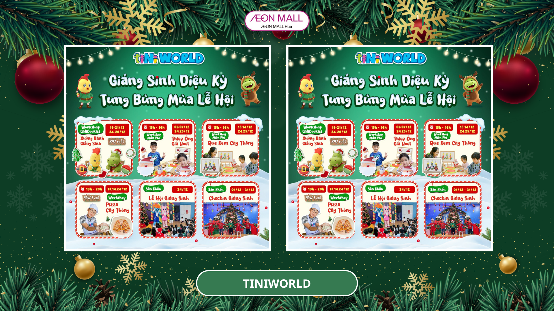 THÁNG 12 DIỆU KỲ TỪ XƯỞNG BÁNH GIÁNG SINH TINIWORLD