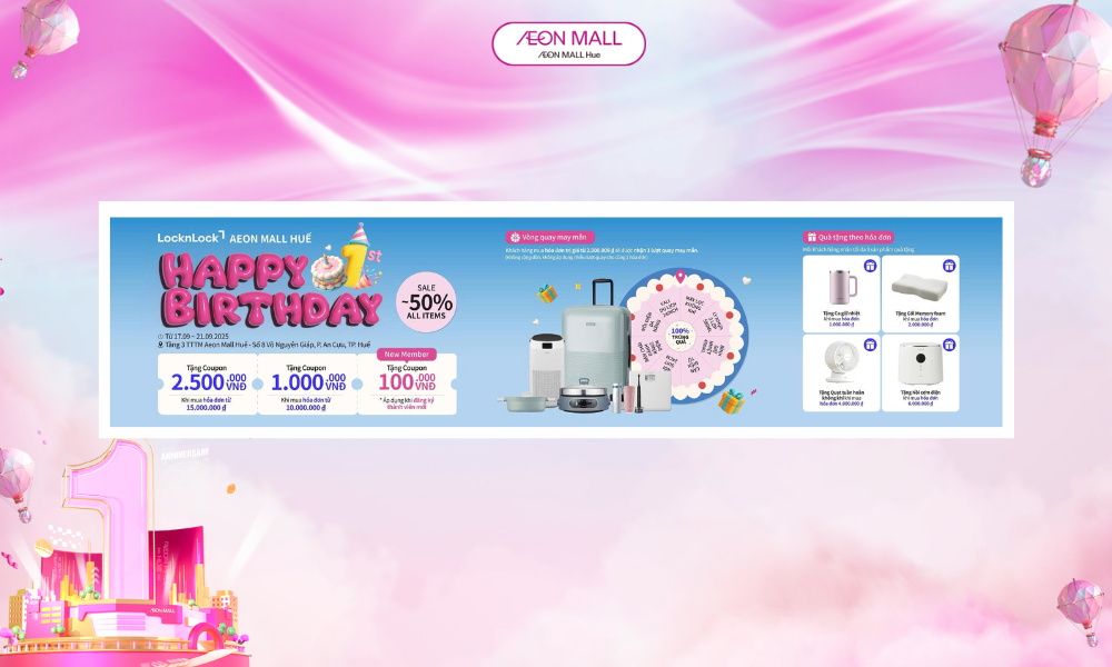 LocknLock x  AEON MALL Huế | MỪNG TUỔI MỚI - DEAL CỰC HỜI
