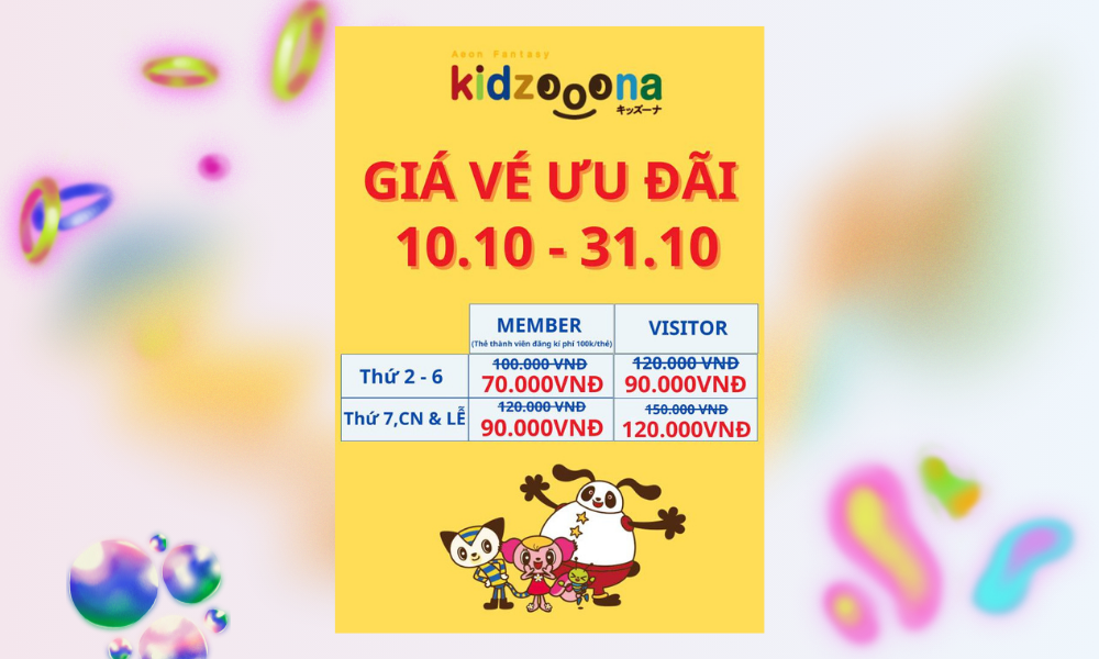 ƯU ĐÃI ĐẶC BIỆT - KIDZOOONA