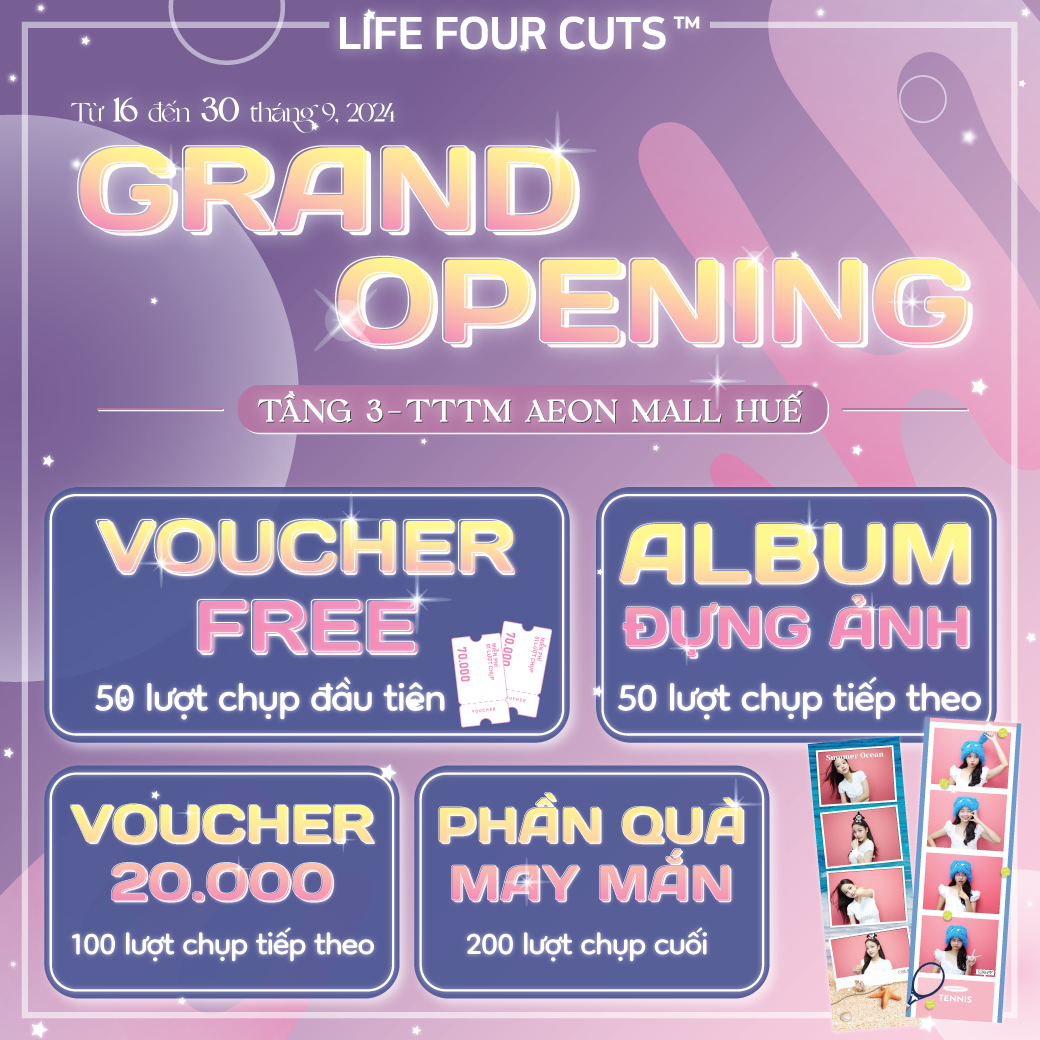 LIFE4CUTS KHAI TRƯƠNG TẠI TẦNG 03 AEON MALL HUẾ