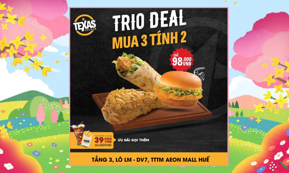 CỰC HOT MUA 3 TÍNH 2 CÙNG TRIO DEAL