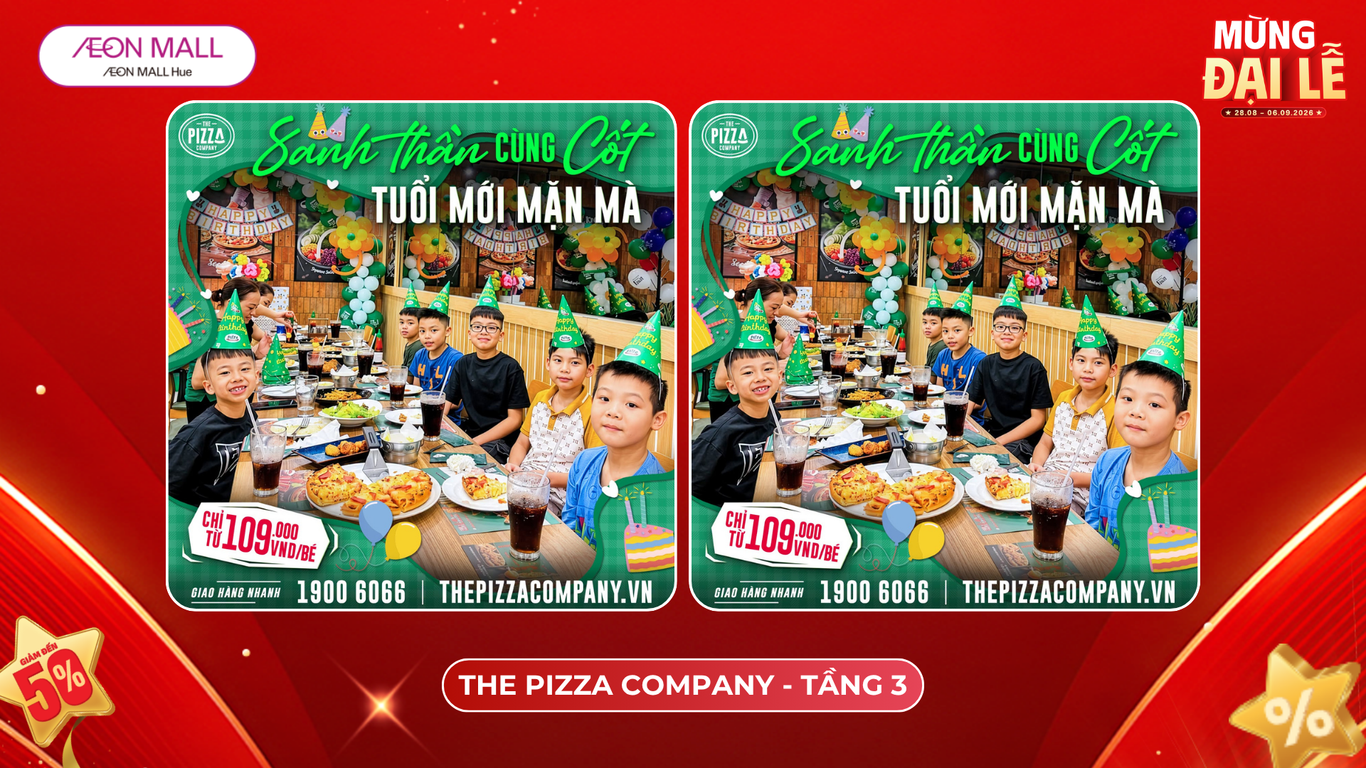 COMBO TIỆC RỘN RÀNG CÙNG THE PIZZA COMPANY