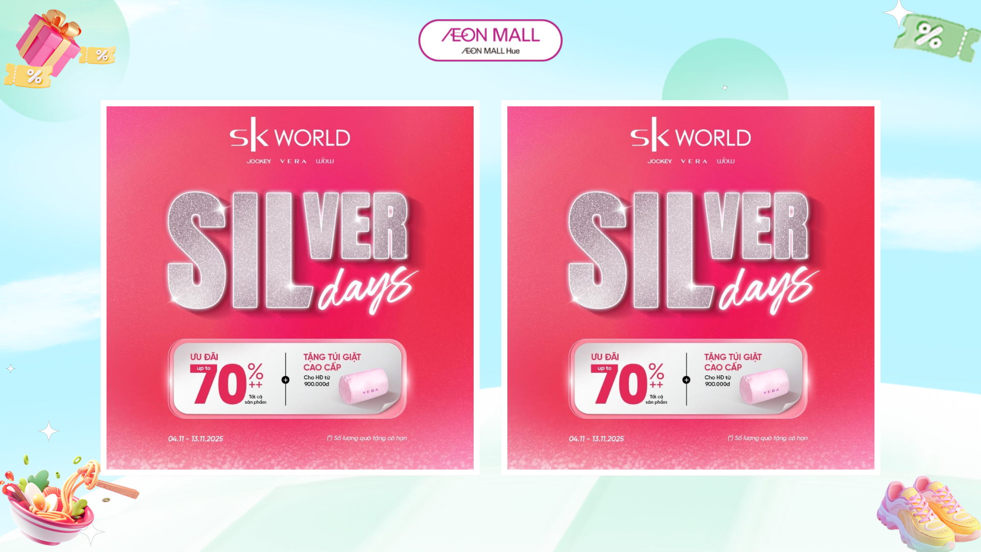 𝐒𝐈𝐋𝐕𝐄𝐑 𝐃𝐀𝐘𝐒 “DEAL ĐẸP, QUÀ XINH” - SALE CỰC ĐỈNH ĐẾN 𝟕𝟎%++ 𝐀𝐋𝐋 𝐈𝐓𝐄𝐌𝐒!