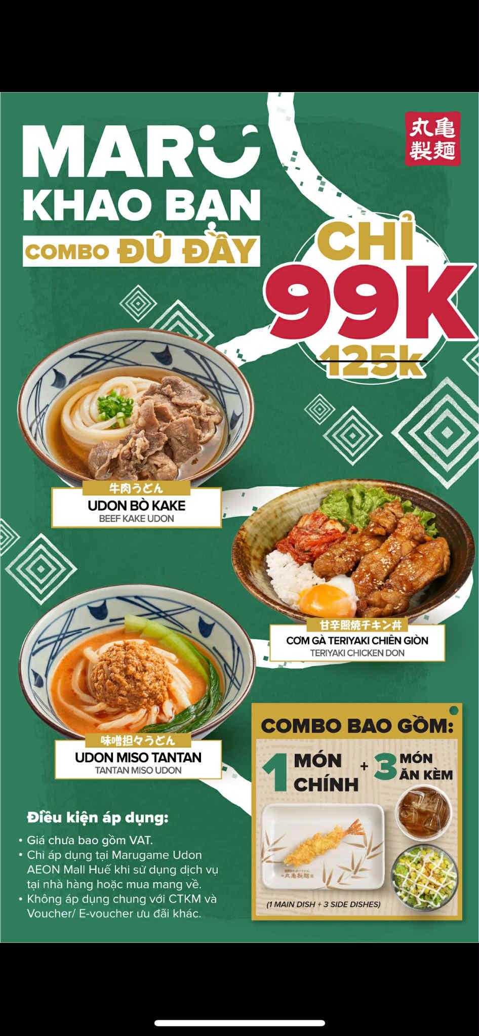 🍜 MARUKAME UDON – COMBO NGON “HỜI” HẾT CỠ! 🎉