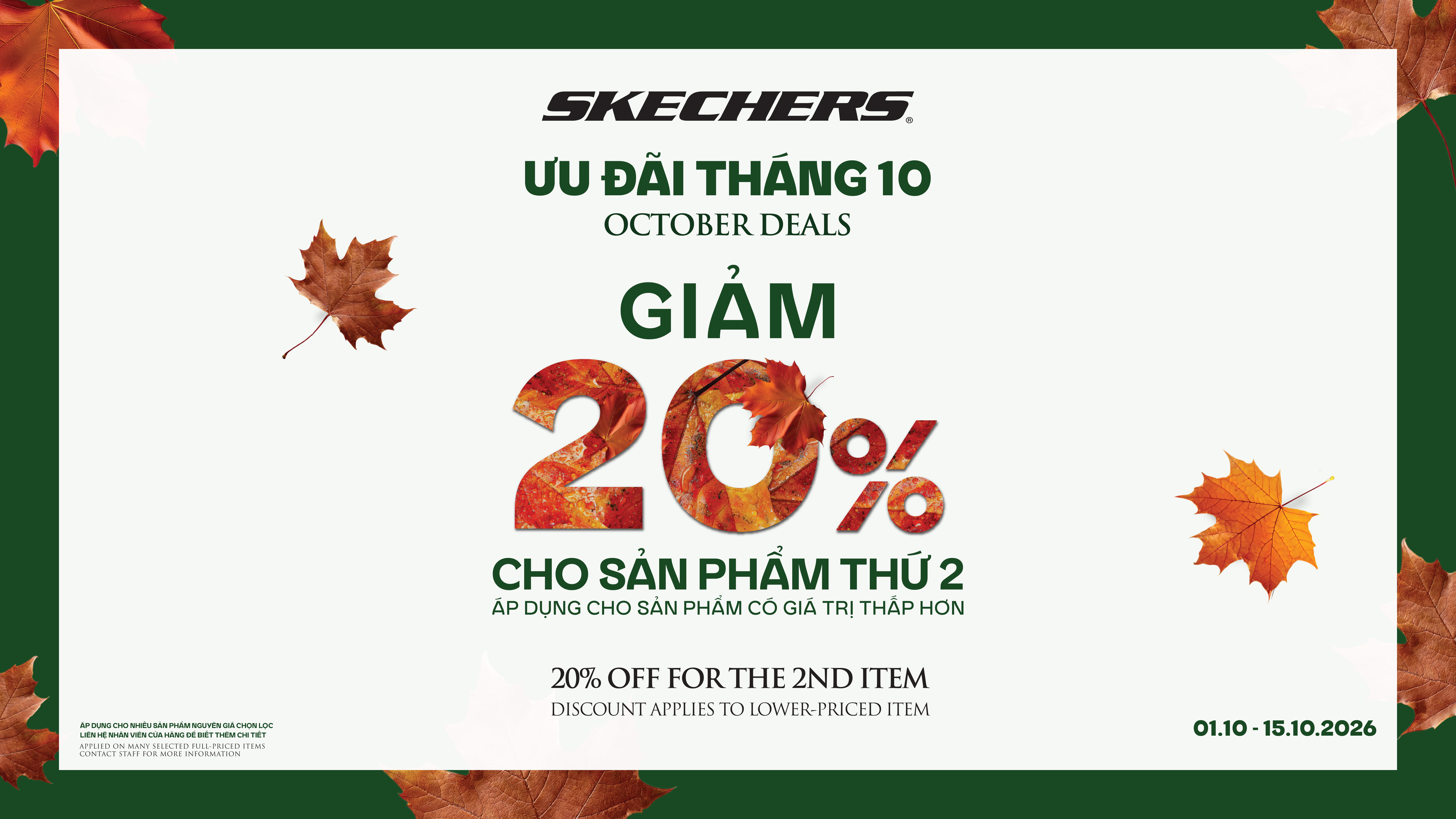 SKECHERS | OCTOBER DEALS - CHÀO THÁNG MỚI, SĂN DEAL HỜI