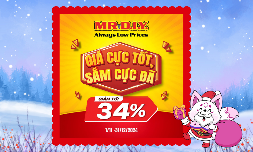 🎉ĐẠI TIỆC GIẢM GIÁ CUỐI NĂM – MR.DIY CHÀO ĐÓN BẠN 🎉