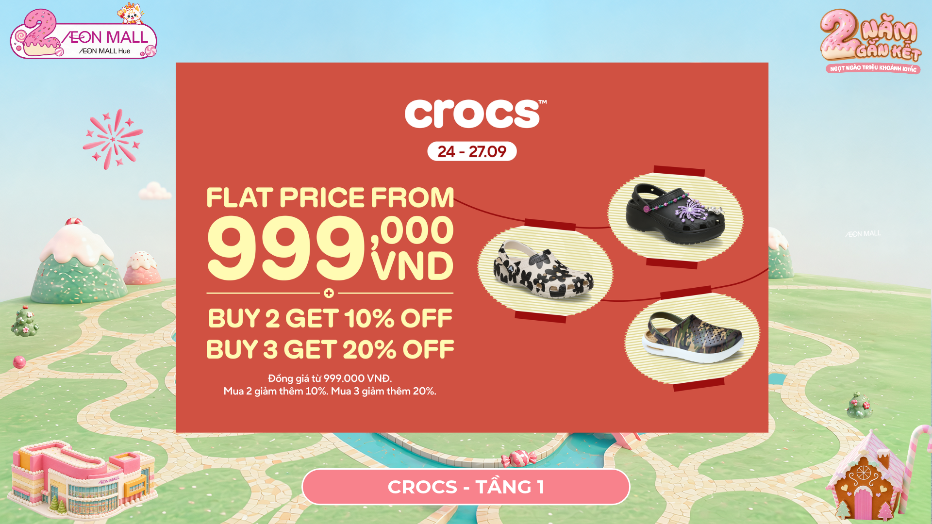 ĐỒNG GIÁ THẢ GA, RINH CROCS VỀ NHÀ