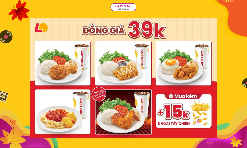 ƯU ĐÃI 39K GIỜ VÀNG TẠI LOTTERIA
