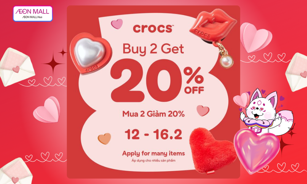 ĐI CHUNG ĐÔI, VỀ CHUNG DEAL VALENTINE TỪ CROCS❤️❤️