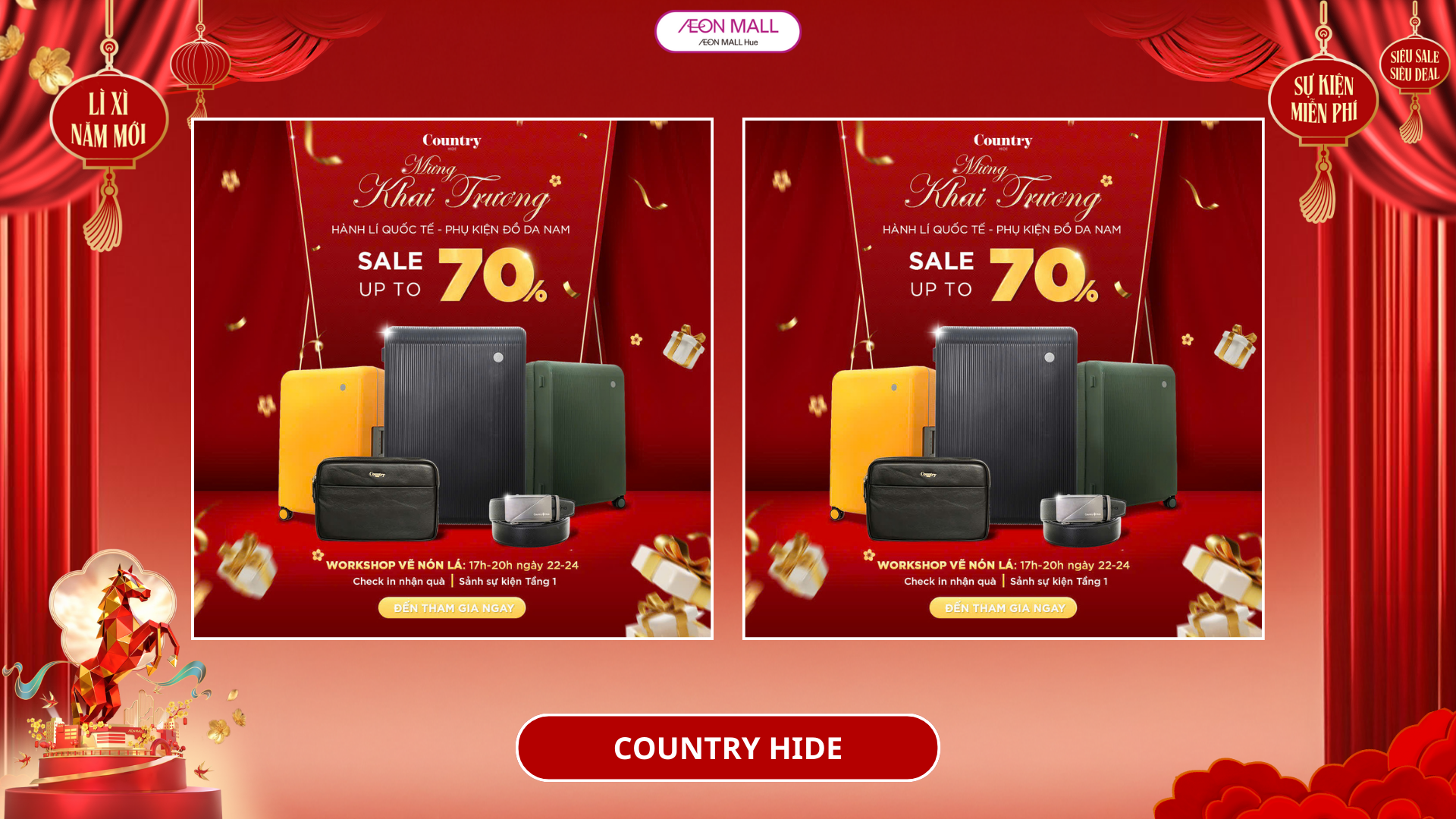 COUNTRY HIDE  ƯU ĐÃI ĐẾN 70%