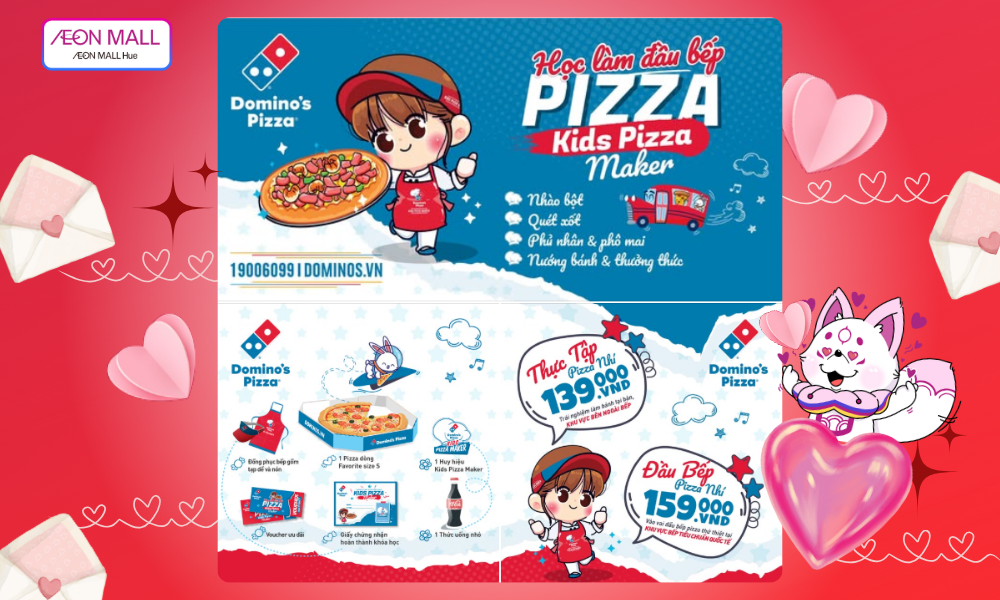 KID PIZZA MAKER – HÓA THÂN THÀNH BẾP TRƯỞNG NHÍ CÙNG DOMINO’S PIZZA!