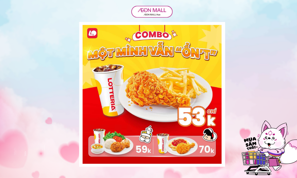 ✨ COMBO MỤT MÌNH VẪN ''ỔN'T'' NHÀ LOTTERIA