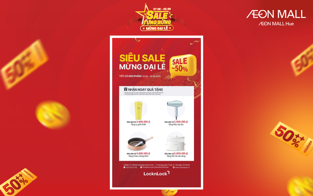 🎉 MỪNG ĐẠI LỄ – SẮM NGAY DEAL KHỦNG CÙNG LOCKNLOCK 🎉