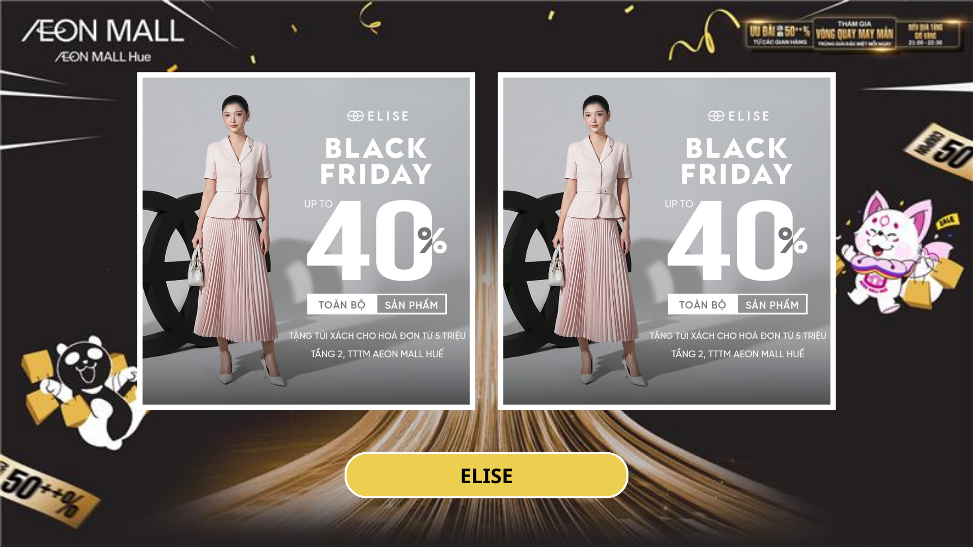 ELISE - BLACK FRIDAY | SALE UP TO 40% ALL ITEMS + BILL 5M GET FREE HANDBAG