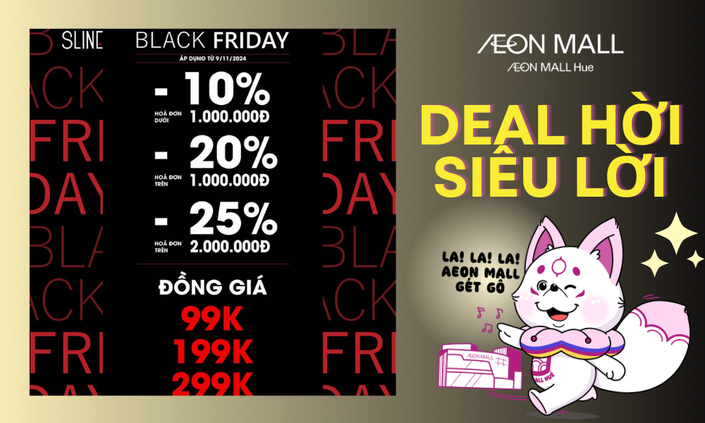 Sline:  Black Friday - Sline ưu đãi hấp dẫn