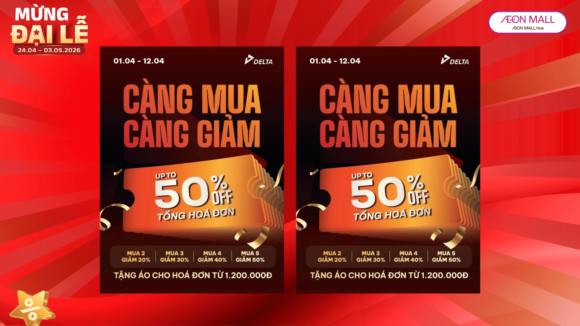 DELTA – CÀNG MUA CÀNG GIẢM, ƯU ĐÃI CỰC ĐÃ! 🔥