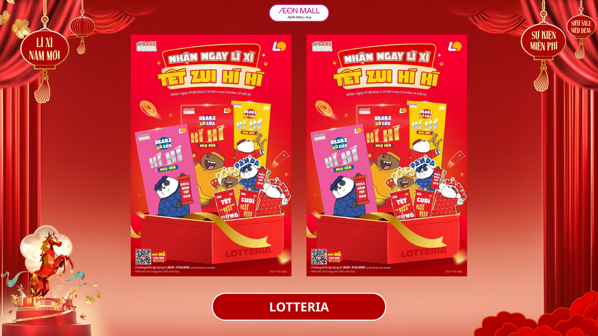 Lotteria tặng bao lì xì We Bare Bears