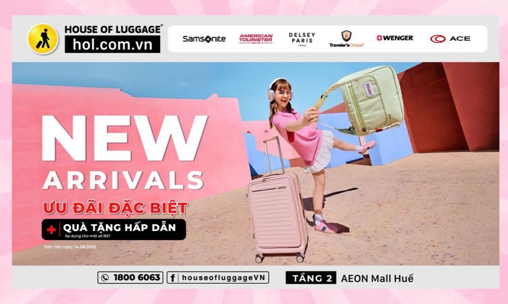 House of Luggage ra mắt hàng loạt vali, balo , túi xách trendy