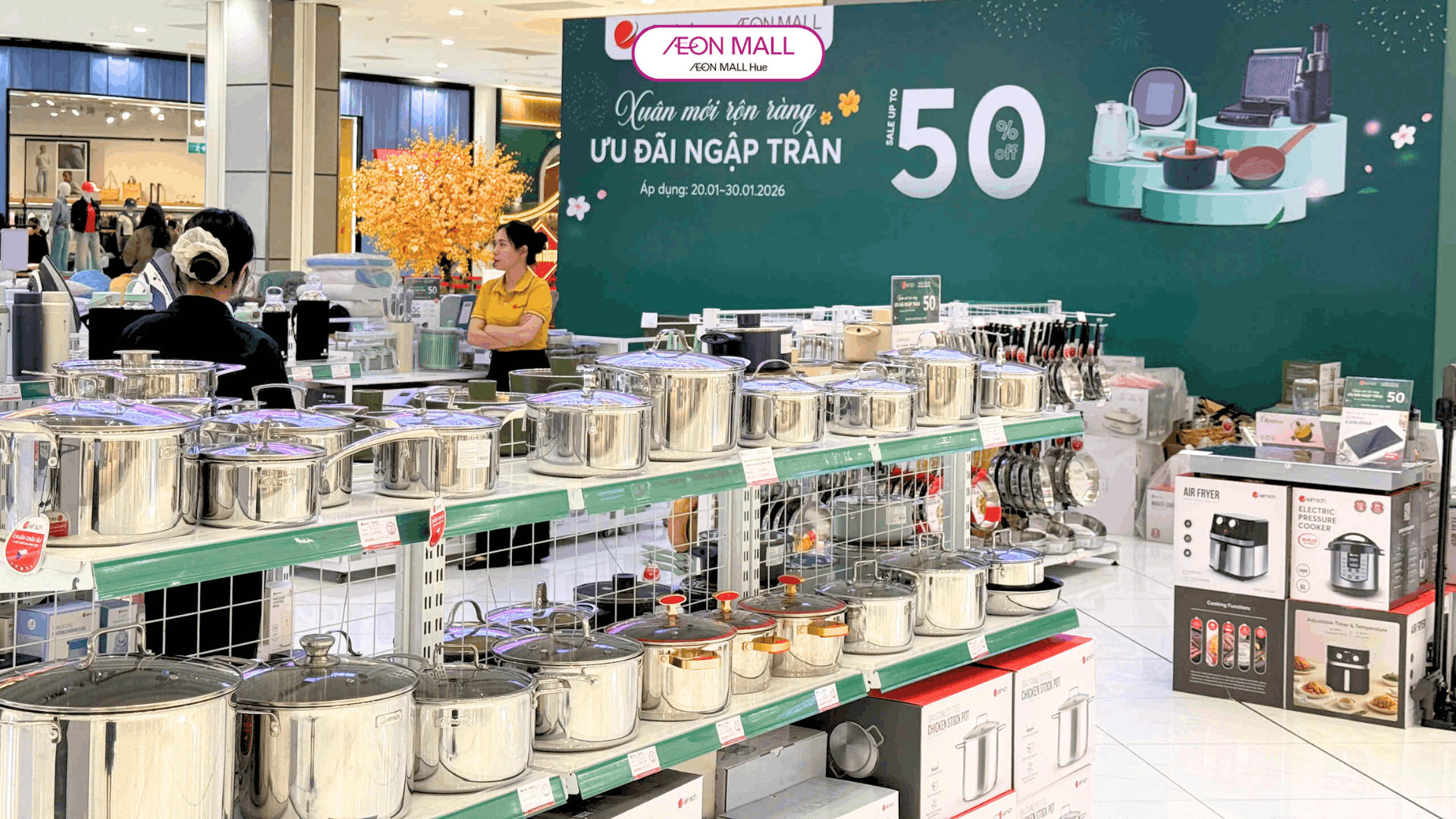 Đồ Gia Dụng Giảm Giá Tại AEON MALL Huế Lên Đến 50%