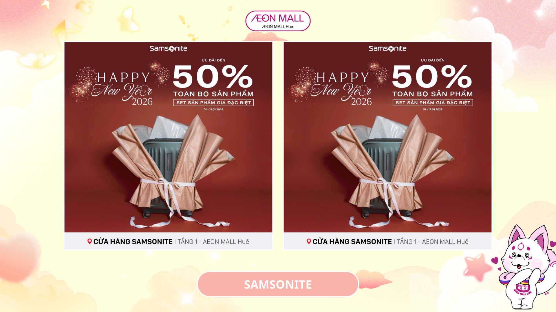 Cùng Samsonite lan toả niềm vui Năm Mới với COMBO ĐẶC BIỆT chỉ từ 3.950.000đ