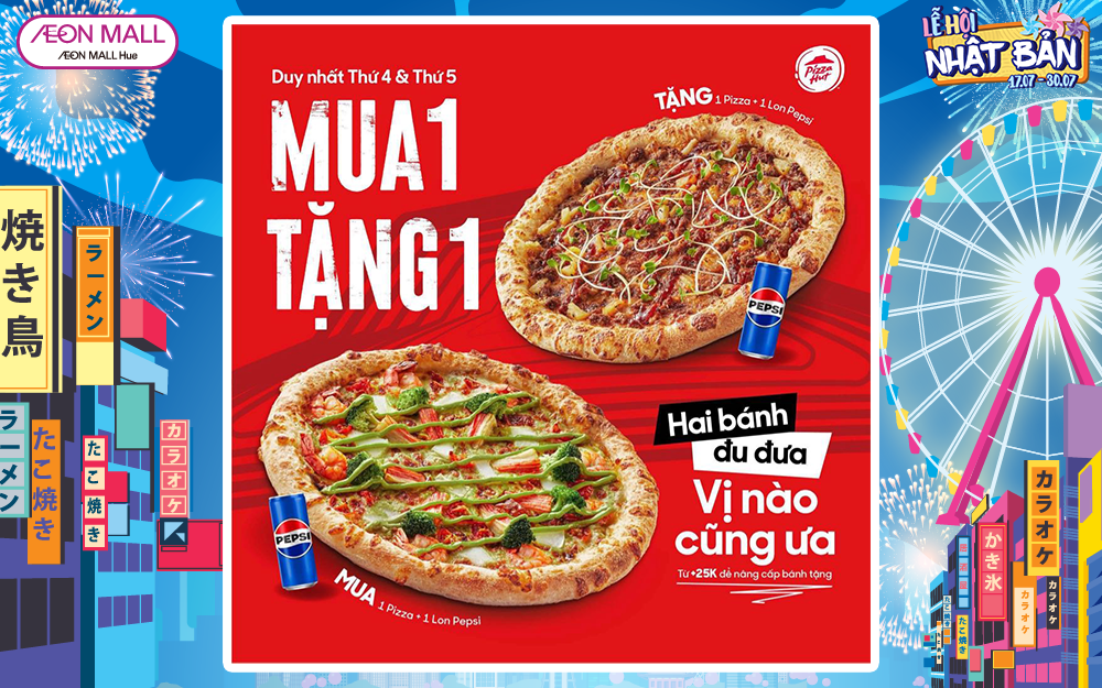 THÁNG 7 NÓNG VÌ NHIỆT, PIZZA HUT NÓNG VÌ TIỆC 🔥