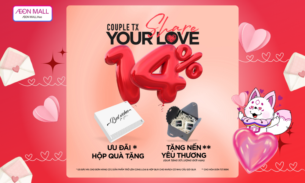 💖 SHARE YOUR LOVE – ƯU ĐÃI NGỌT NGÀO CHO MÙA YÊU THƯƠNG! 💖