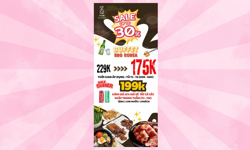GIẢM GIÁ VÉ BUFFEE Kitchen Seoul