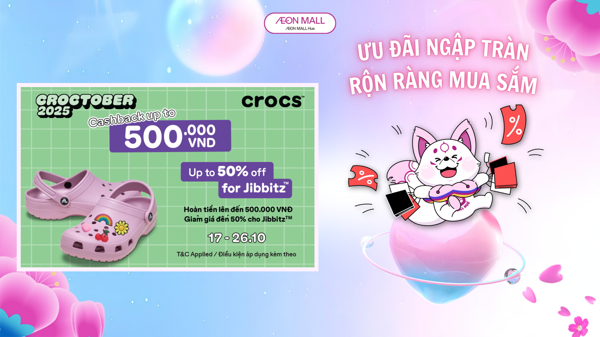 BÙNG NỔ ƯU ĐÃI CROCTOBER THÁNG 10 NÀY