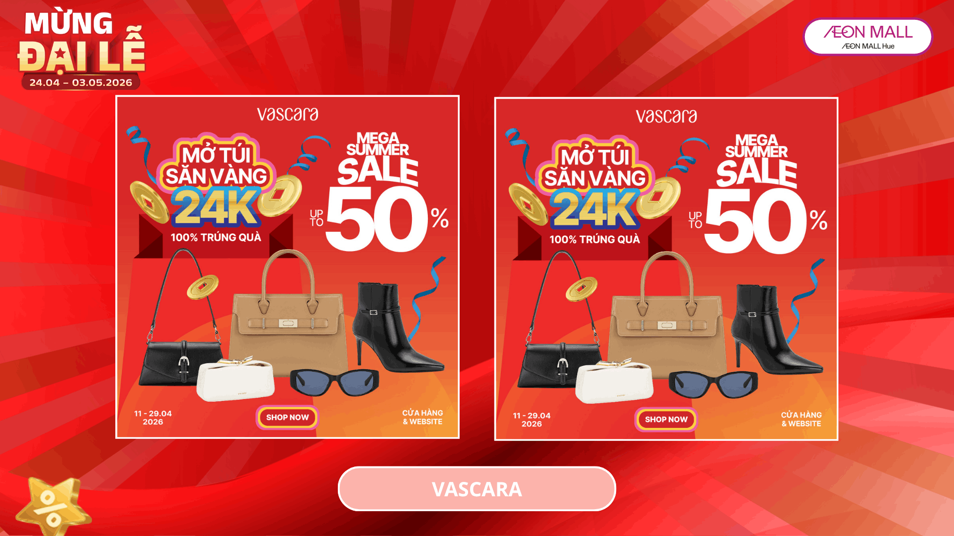 👜✨ VASCARA MEGA SALE – GIẢM ĐẾN 50% & SĂN TÚI MÙ SIÊU HOT ✨👜