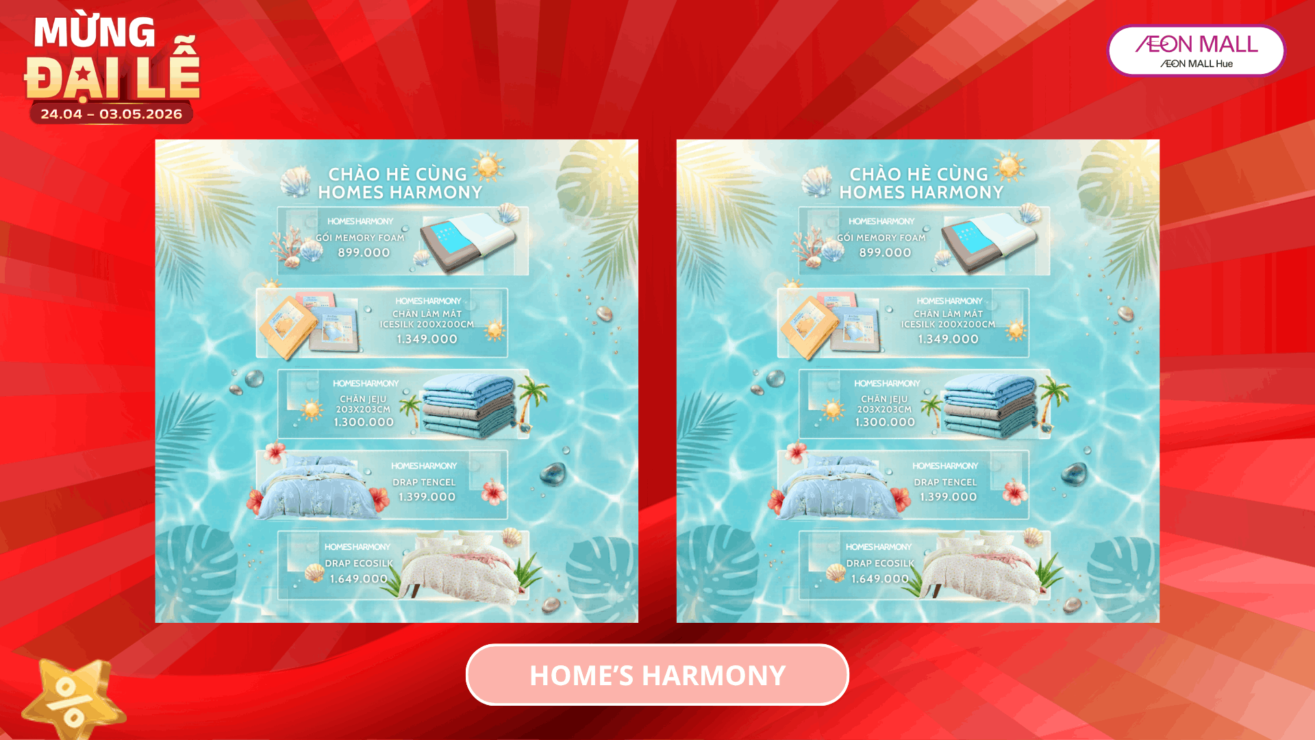 ☀️ ĐÓN HÈ TƯƠI MÁT - CHĂM CHÚT GIẤC NGỦ CÙNG Homes Harmony 🌴