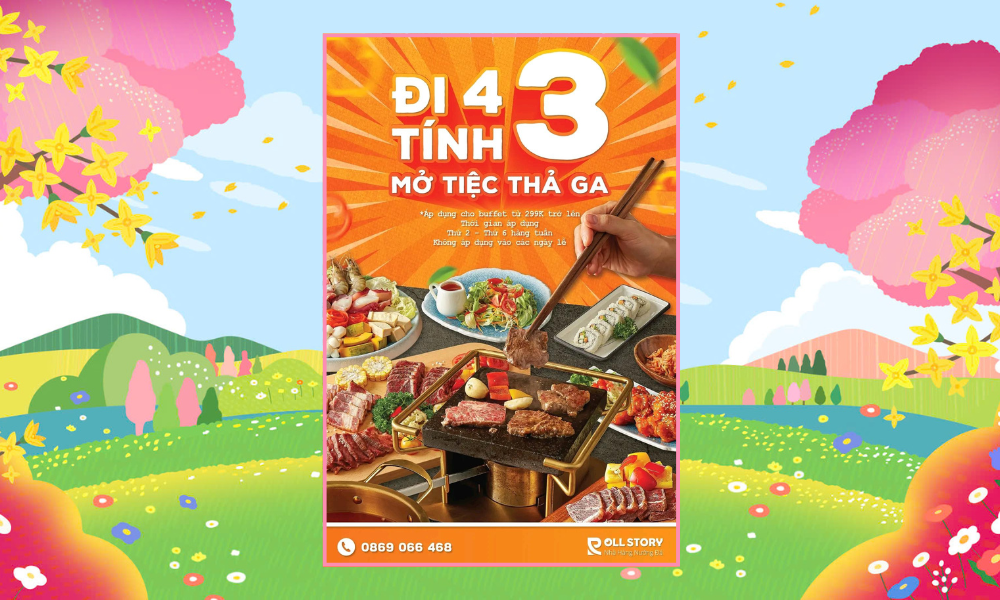 🎉BÙNG NỔ TIỆC NƯỚNG NGON CÙNG ƯU ĐÃI ĐI 4 TÍNH 3 🎉