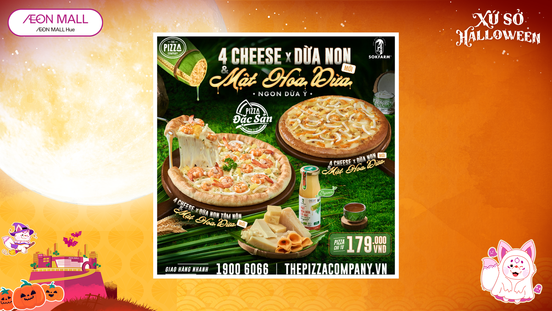 THE PIZZA COMPANY – RA MẮT PIZZA 4 CHEESE DỪA NON & MẬT HOA DỪA