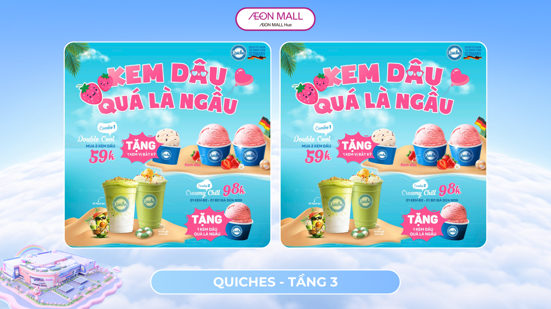 🍓 GIẢI NHIỆT MÙA HÈ CÙNG ƯU ĐÃI HẤP DẪN TẠI QUICHES ICE CREAM 🍦