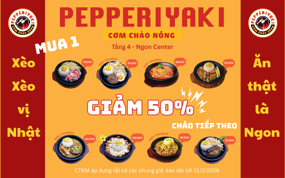 🍳🔥 Deal Nóng Xèo Xèo – Giảm Ngay 50% Món Tiếp Theo 💯
