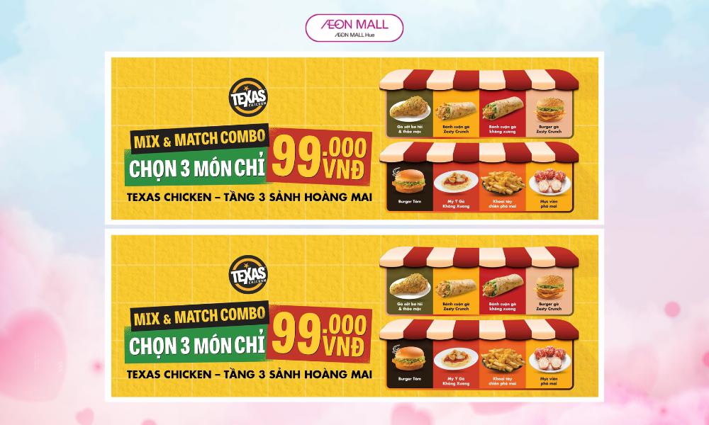 🍗✨ MIX & MATCH COMBO – 3 MÓN NGON CHỈ 99K! ✨🍔