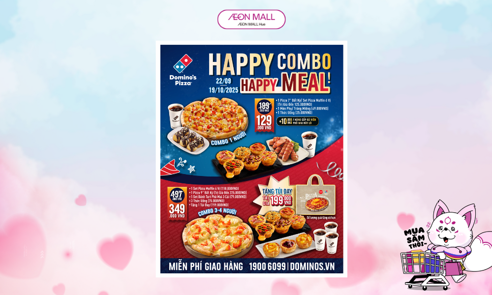 🔥 COMBO TRỌN VỊ - BỮA NGON HỢP Ý TẠI DOMINO'S PIZZA!
