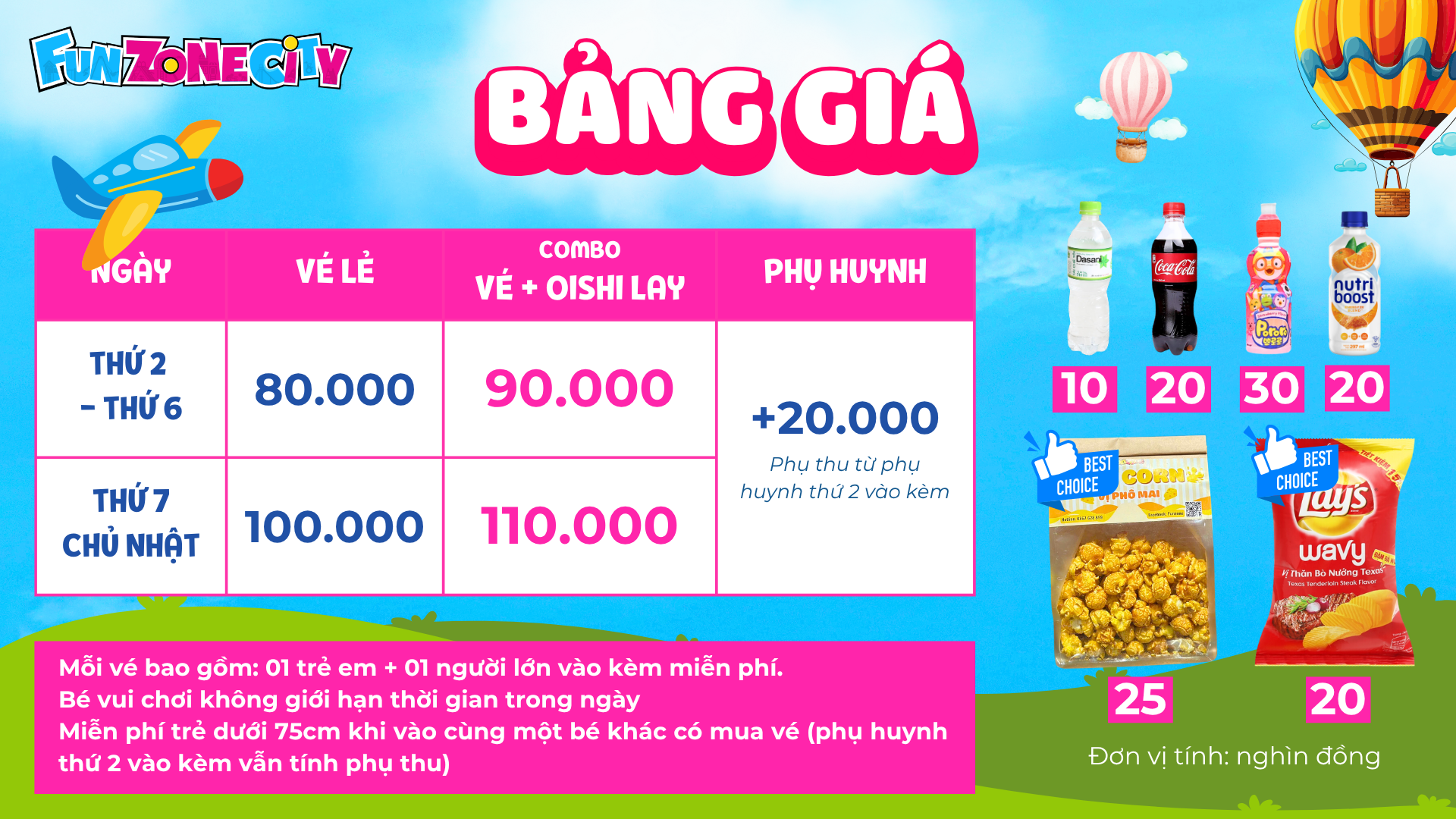 🎉 FUNZONE CITY KHUYẾN MÃI SIÊU HẤP DẪN! 🎉