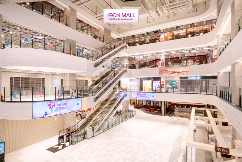 AEON MALL Đà Nẵng Thanh Khê có nhiều cửa hàng trong nước và quốc tế