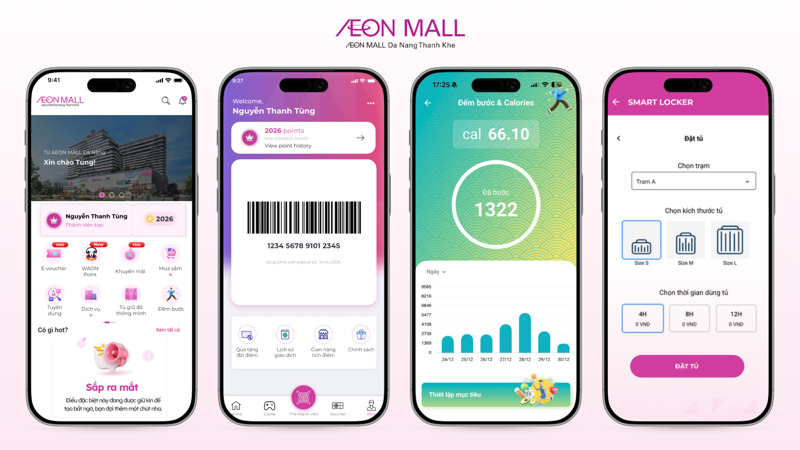 Tận hưởng loạt tiện ích thú vị khi đăng ký thành viên AEON MALL trên ứng dụng di động